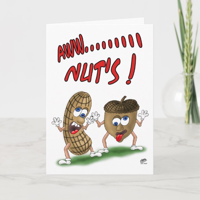 Funny Birthday Cards: Aw Nuts Card (Front)