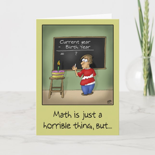 Funny Birthday Cards: Birthday Math Card (Front)