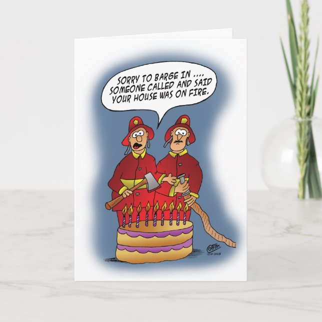 Funny Birthday Cards: Fire Alarm Card (Front)