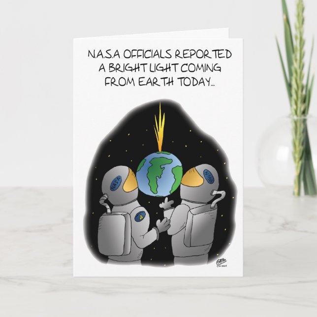 Funny Birthday Cards: NASA Officials Card (Front)