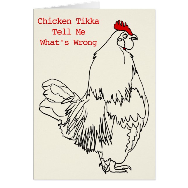 Funny Birthday Chicken Tikka Rooster Song Parody  (Front)