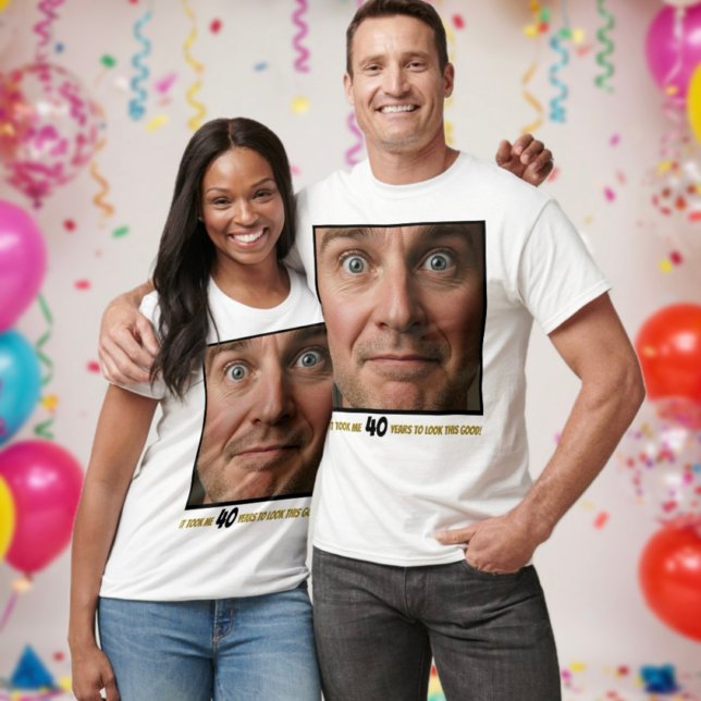 Funny Birthday Crew Photo Age Fun Hilarious  T-Shirt (Creator Uploaded)
