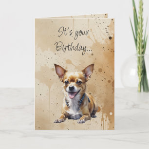 Funny Birthday Cute Chihuahua Dog Card
