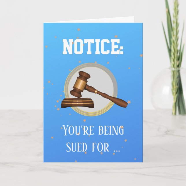 Funny Birthday DeFLAMEation Legal Theme Card (Front)