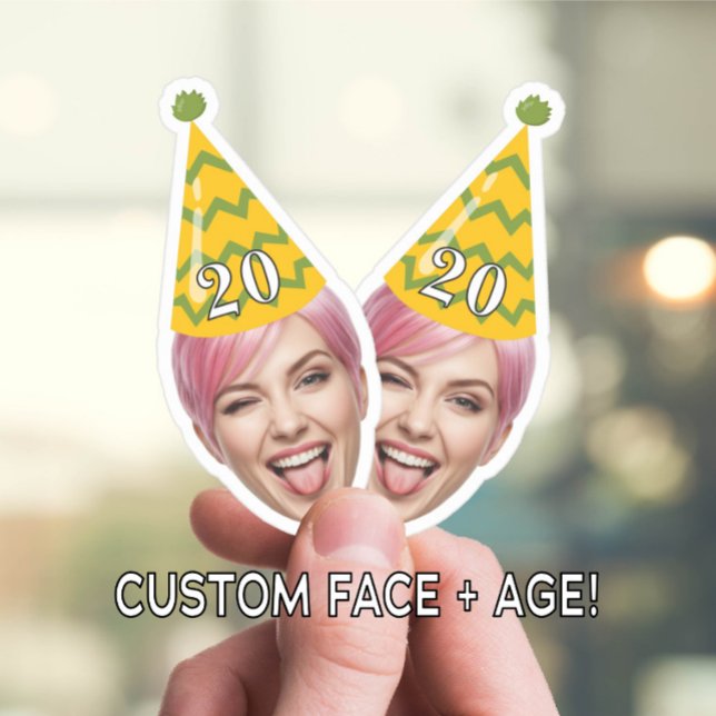 Funny Birthday Face with Party Hat & Custom Age  (Creator Uploaded)