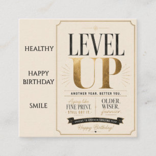 Funny birthday for friends – Age level unlocked Enclosure Card