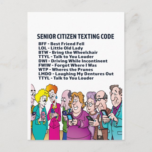 Funny Birthday for Seniors Card (Front)