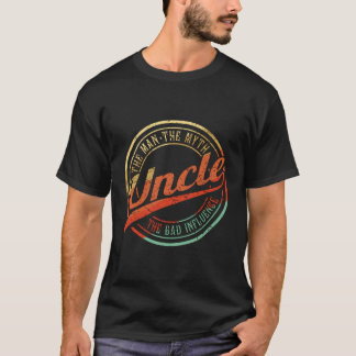 Funny Birthday Gifts For Uncle The Man Myth Bad In T-Shirt