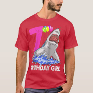 Funny Birthday Girl 7 Shark s Women Celebration Gi T-Shirt