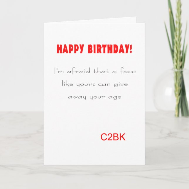 funny birthday greeting card (Front)