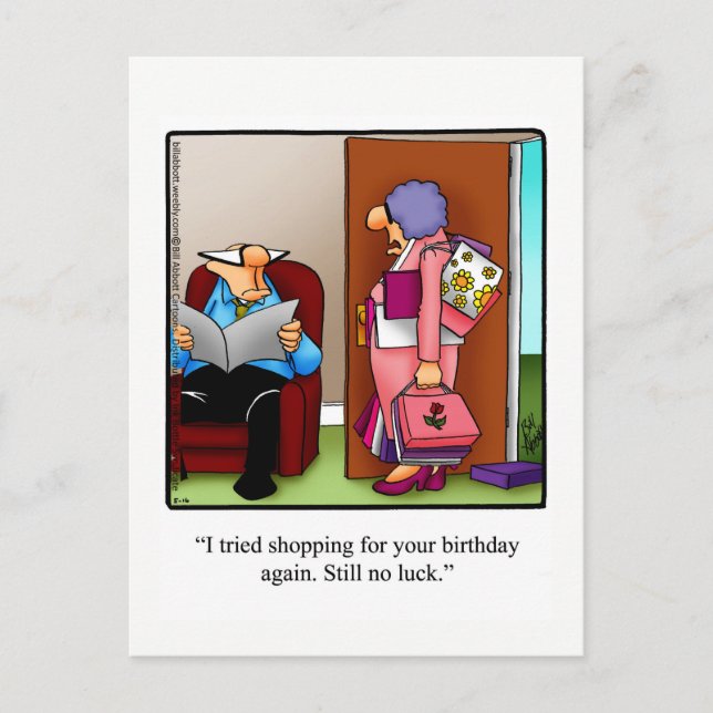 Funny Birthday Humour Postcard (Front)
