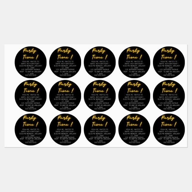 Funny birthday labels (Sheet)