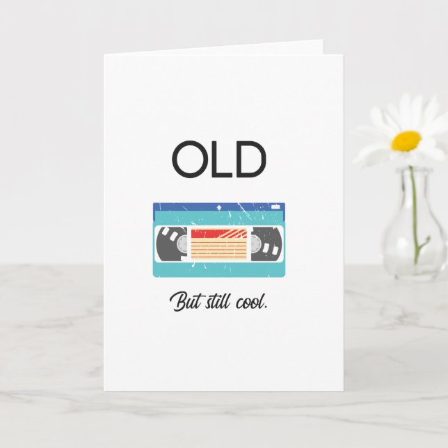 Funny Birthday Old But Cool Retro Tape Card (Small Plant)