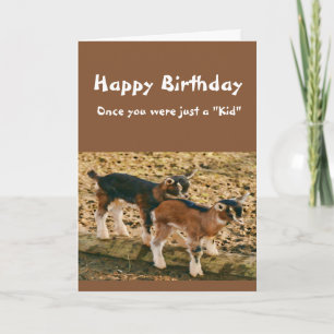 Funny Birthday Over the Hill Old Goat Humour Card