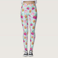 Funny Birthday Pants with Cake and Candle Pattern