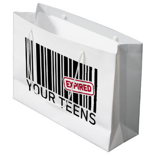 Funny Birthday party 20th Large Gift Bag