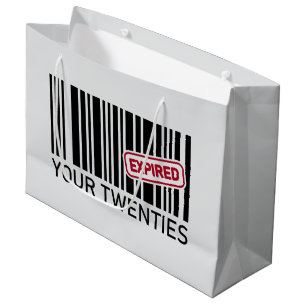 Funny Birthday party 30th Large Gift Bag