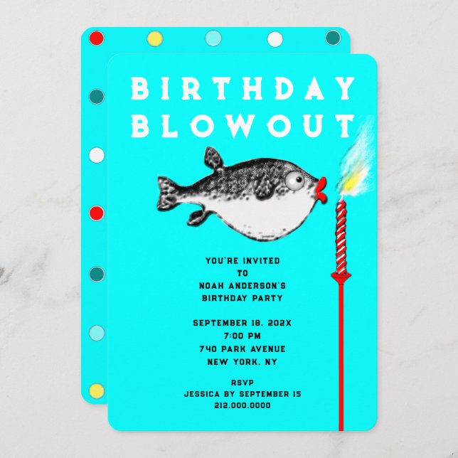Funny Birthday Party Invitation (Front/Back)
