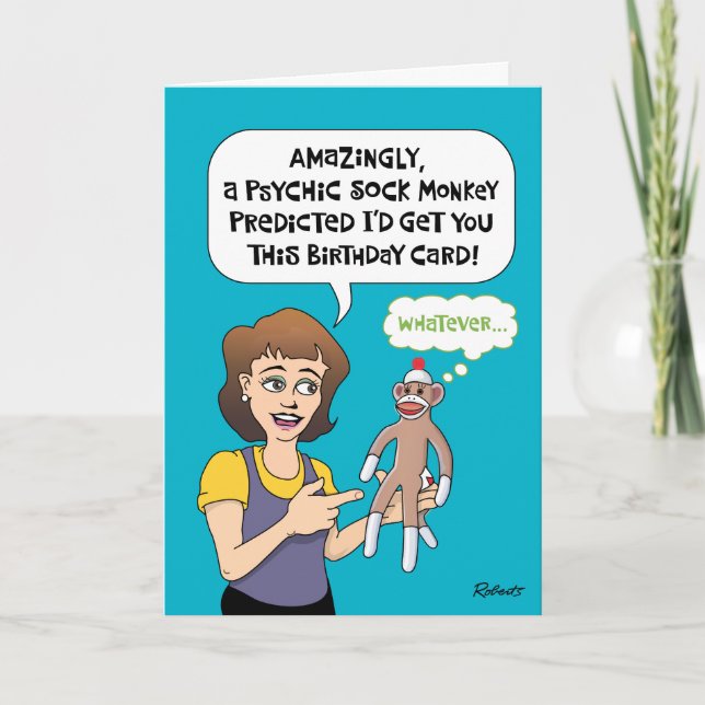 Funny Birthday Prediction Card (Front)