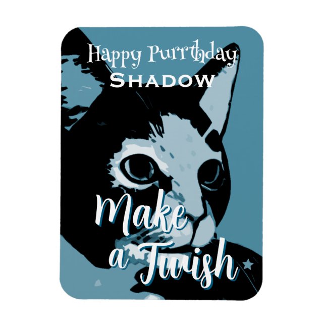 Funny Birthday Purrthday Cat Magnet (Vertical)