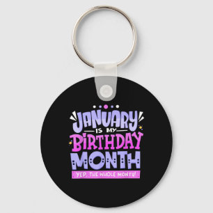 Funny Birthday Quotes And Birthday Gifts January Key Ring
