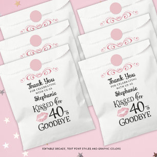 Funny Birthday Thank You Kissed Her Decade Goodbye Favour Bags