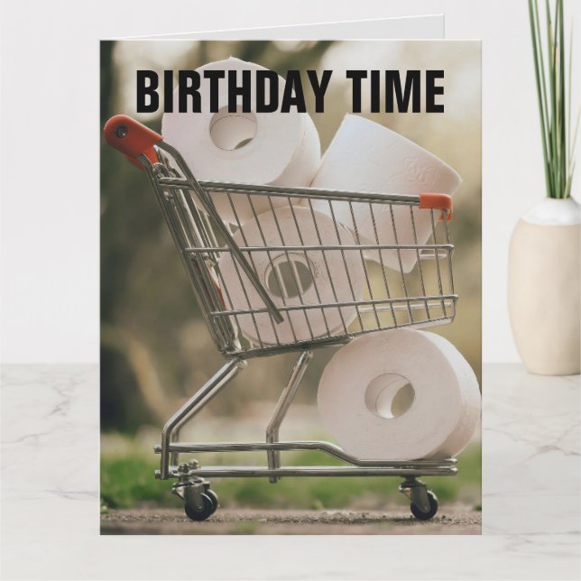 FUNNY BIRTHDAY TOILET PAPER GOOD BOWEL MOVEMENTS CARD (Front)