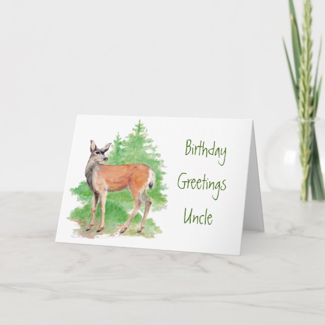 Funny Birthday Uncle,Someone Deer to my Heart Card (Front)