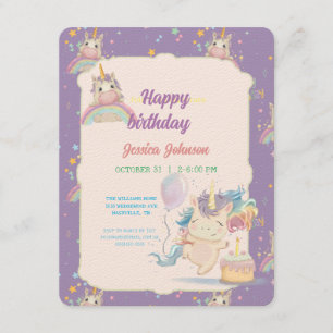 Funny Birthday Unicorn Enclosure Card
