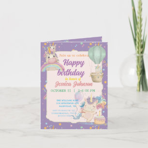 Funny Birthday Unicorn Invitation
