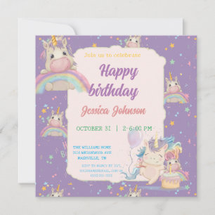 Funny Birthday Unicorn Save The Date
