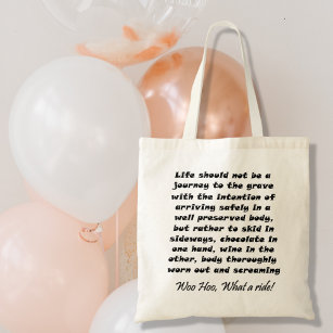 Funny birthday wine tote bags over the hill gifts