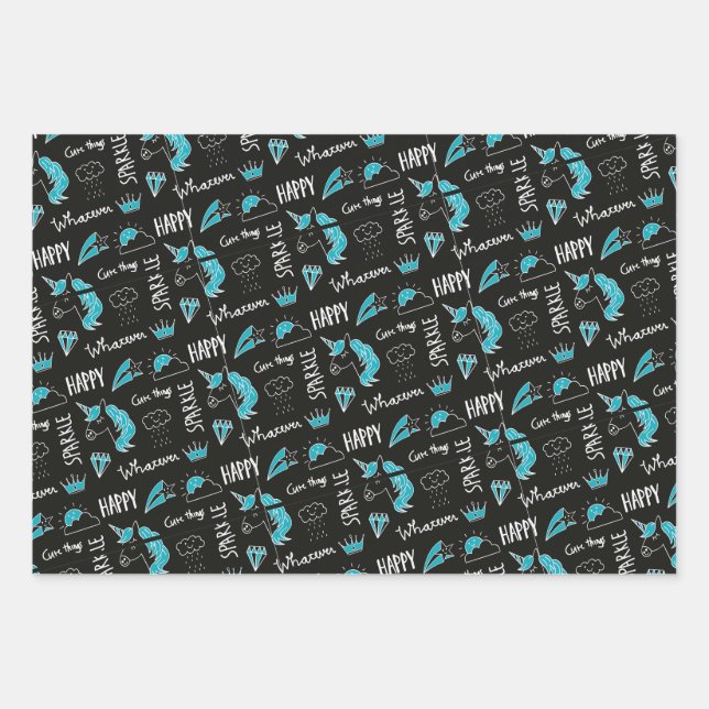 Funny Birthday Wrapping Paper Sheet (Front)