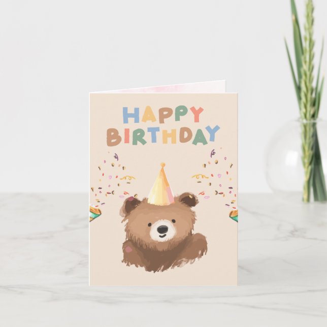 Funny birthday's Card with Lovely colours (Front)