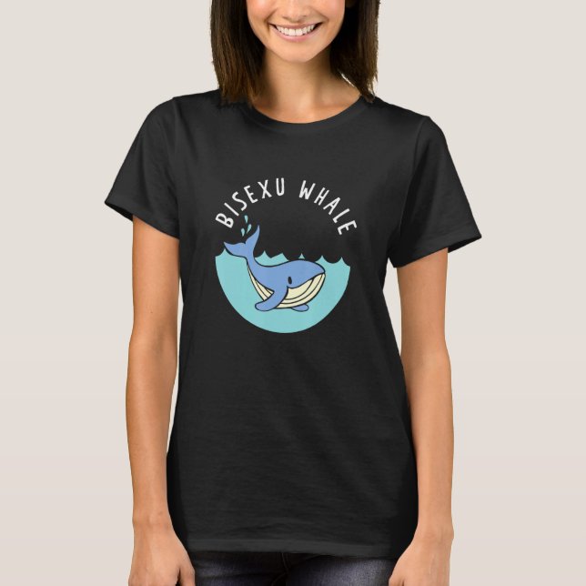 Funny Bisexu Whale Bisexual Queer Lgbtq Gay Pride  T-Shirt (Front)