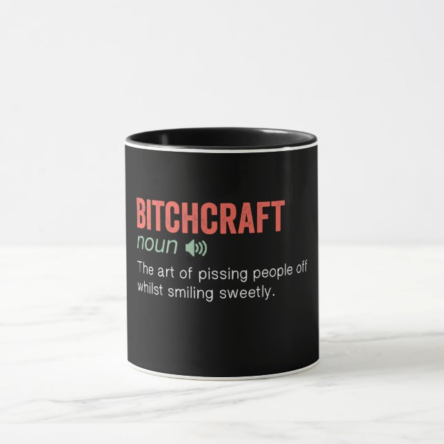 Funny Bitchcraft  Definition Mug (Center)
