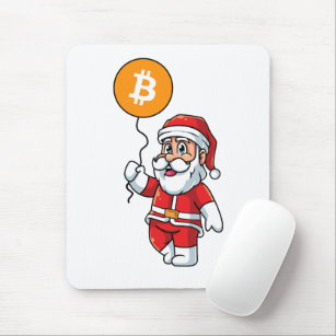 Funny Bitcoin Santa Matching Crypto Christmas  Mouse Pad