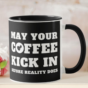 Funny Black and White Coffee Lovers  Mug