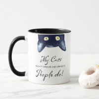 Funny Black and White Crazy Cat Lady