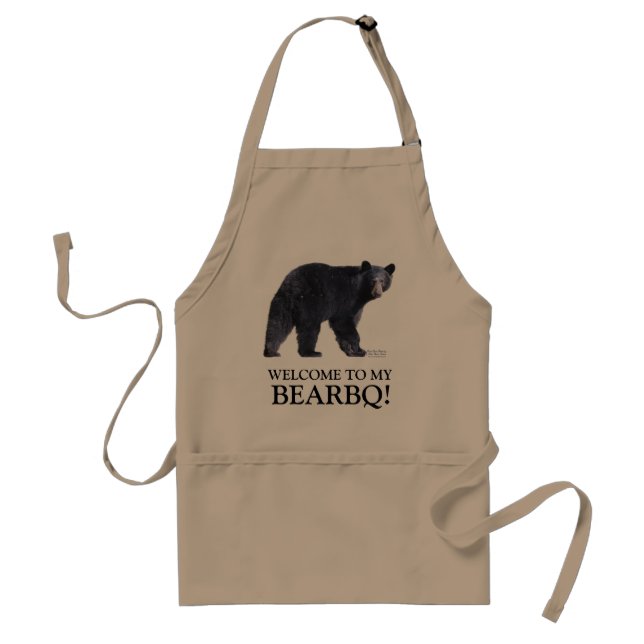 Funny Black Bear Barbecue Apron (Front)