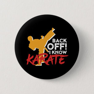 Funny Black Belt Martial Arts I Know Karate 6 Cm Round Badge