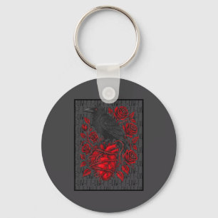 Funny Black Bird F-caw-f Anti Valentines Day Singl Key Ring