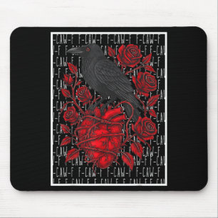 Funny Black Bird F-caw-f Anti Valentines Day Singl Mouse Pad