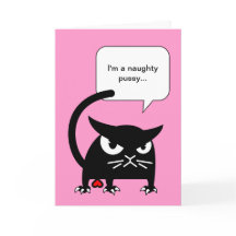 Funny Black Cat Cards | Badd Gato | Naughty Pussy