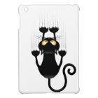 Funny Black Cat Cartoon Scratching Wall