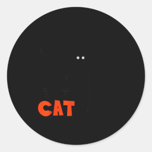 Funny Black Cat Cat Servant  Classic Round Sticker