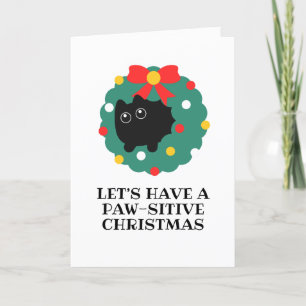 funny black cat christmas cards