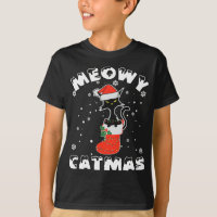Funny Black Cat Christmas Lights Merry Meowy Catma