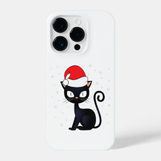 Funny Black Cat Christmas Snowflake Cat Lover iPhone 14 Pro Case