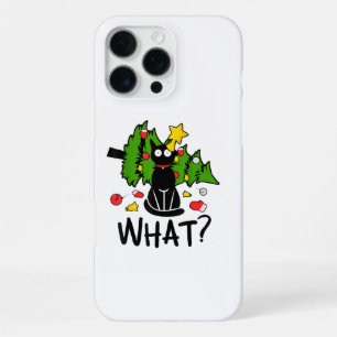 Funny Black Cat Christmas Tree Merry Santa Humor C iPhone 16 Pro Max Case